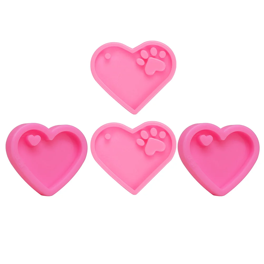 

Mold Molds Animal Resin Casting Heart Paw Silicone Pendant Making Mould Epoxy Diy Mirror Soapkeychain Jewelry Chocolate Cookie