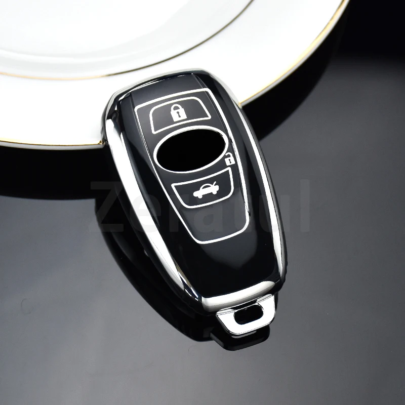 

3/4 кнопочный мягкий чехол из ТПУ для автомобильного ключа с дистанционным управлением, защитный чехол-держатель для Subaru BRZ XV Forester Legacy Outback, аксессуары