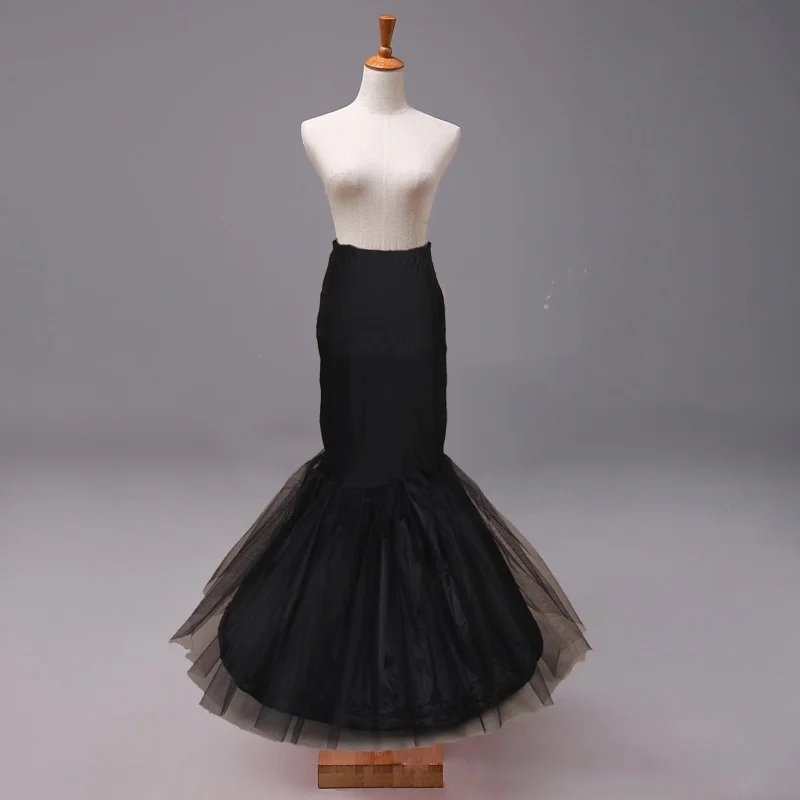 Белый черный 1 обруч коктейль Русалка рыбий хвост кринолин нижняя юбка скольжения