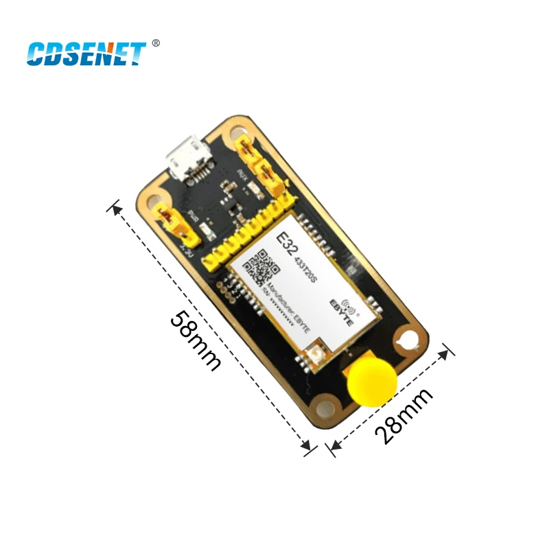 LoRa 433MHz 20dBm IOT Transmitter Receiver Test Board CDSENET E32-433TBL-01 with E32-433T20S Module Antenna USB Cable