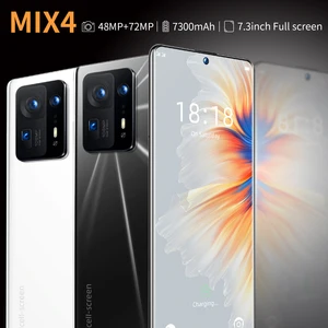 global version 5g smartphone 7 3 inch mix4 16gb1tb 7300mah 72mp camera unlock mobile phones celular cellphone qualcomm 888 free global shipping