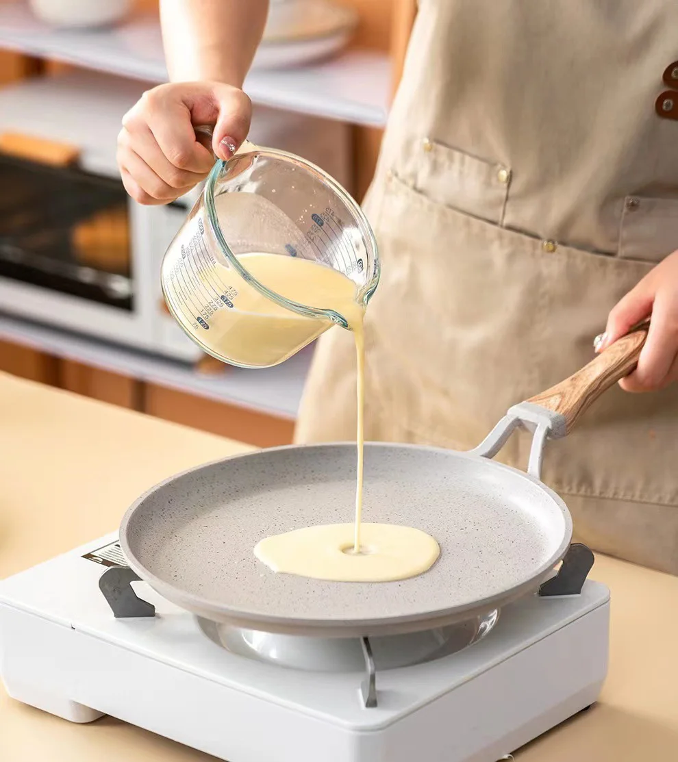 

20/24/28cm Maifan Stone Frying Pan Non-stick Home Breakfast Pot Induction Cooker Gas Stove Fried Steak Pancake Kitchen Cooker