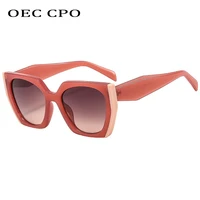 oec cpo retro square sunglasses women vintage oversized punk sun glasses female travel driver gradient new fashion eyewear uv400