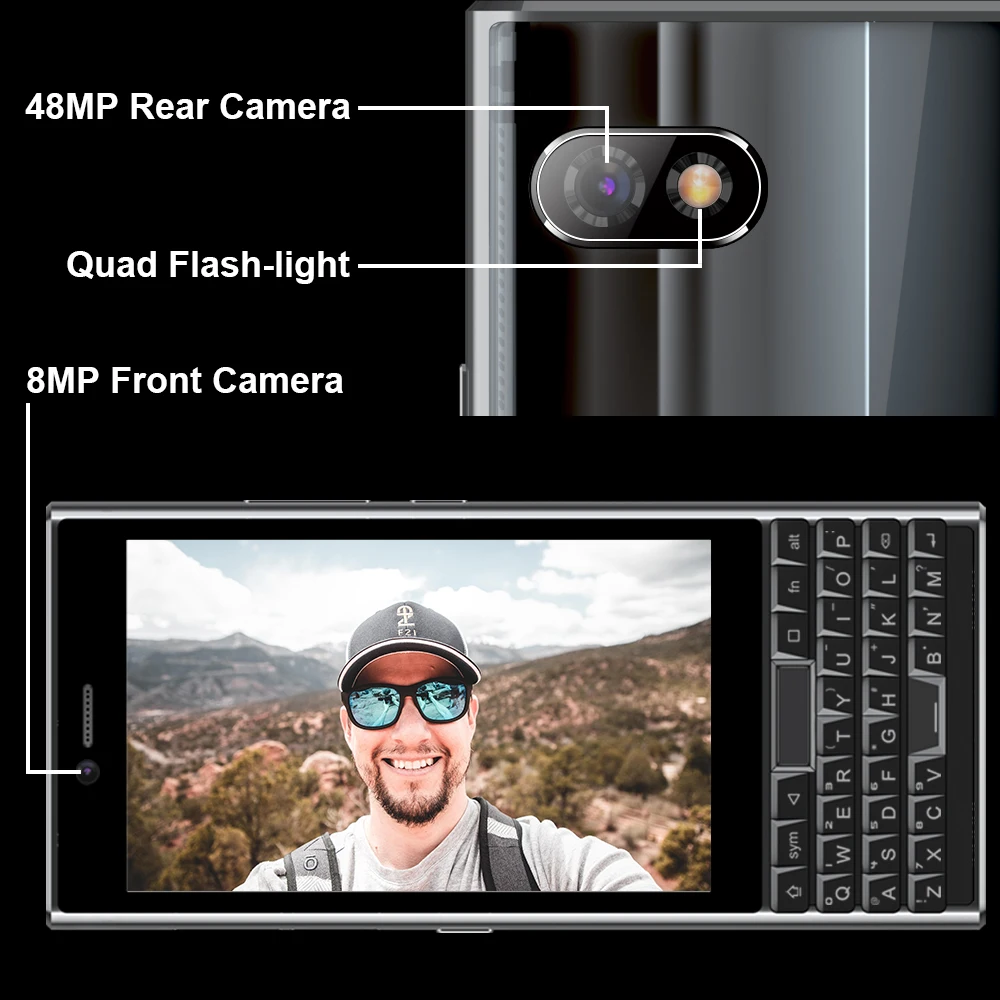 Unihertz TITAN SLIM Smartphone 6GB 256GB Android English Russian Qwerty Keyboard Octa Core Cellphone 4100mAh Mobile Phone