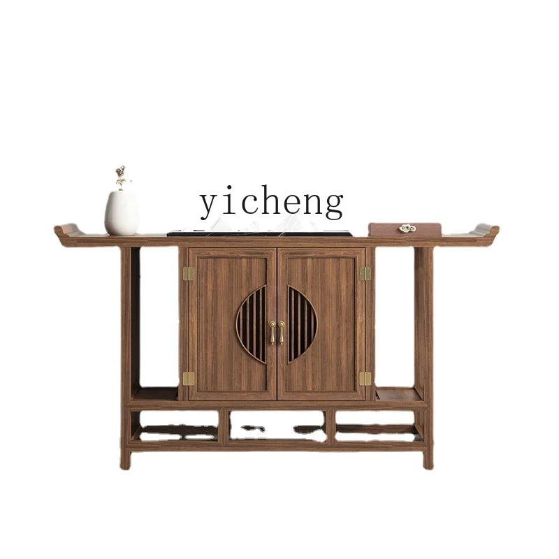 

YY New Chinese Style Entrance Cabinet Zen a Long Narrow Table Entry Hall Cabinet Solid Wood Light Luxury