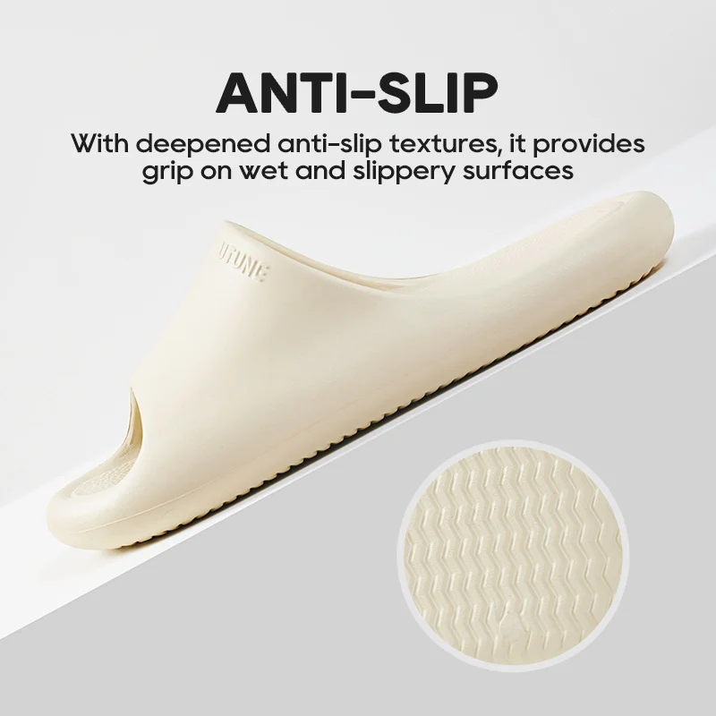 UTUNE мужские летние легкие мягкие тапочки из ЭВА нескользящие сандалии для ванной