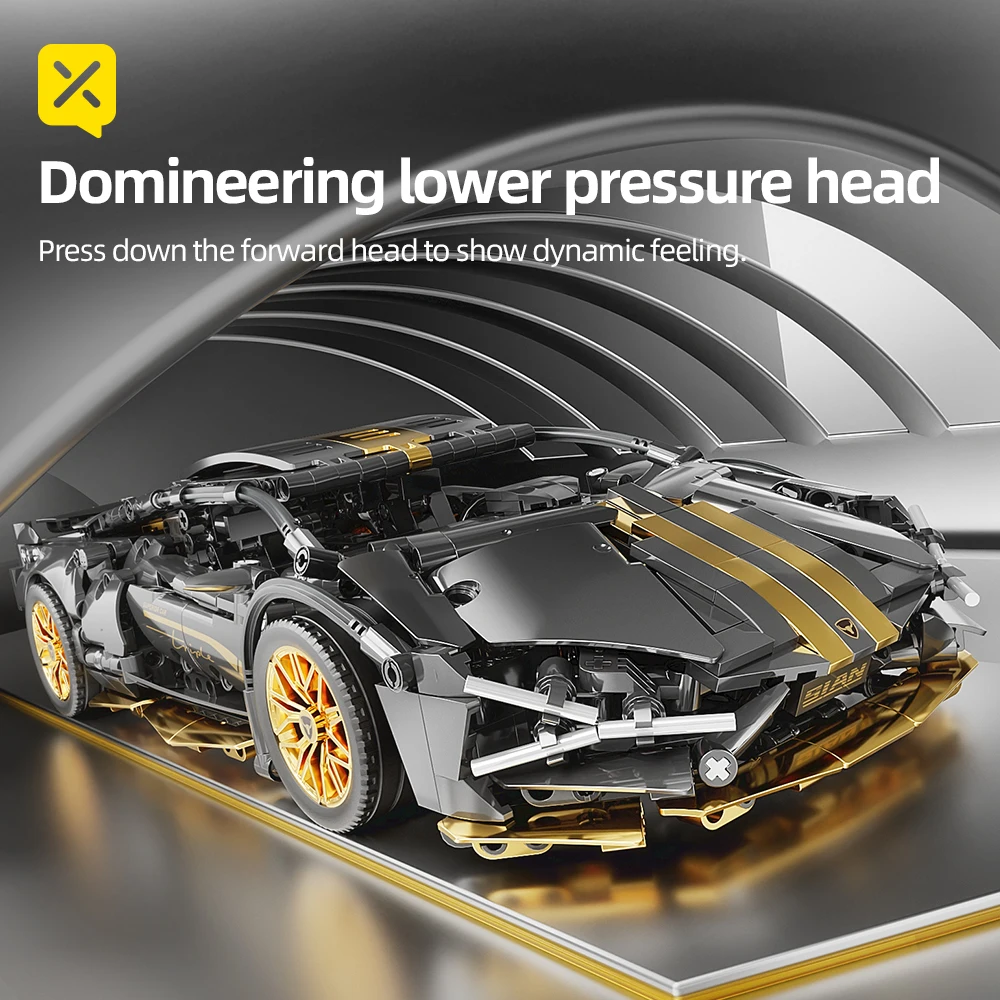 Строительные блоки Supercar ToylinX в масштабе 1:14 для 14+ лет с красочной коробкой