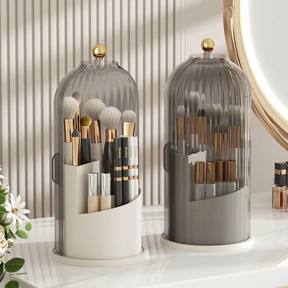 

360° Rotating Makeup Brush Holder With Lid Luxury Cosmetic Box Organizer Eye Storage Pencil Lipstick Shadow Holder Eyebrow I8E2