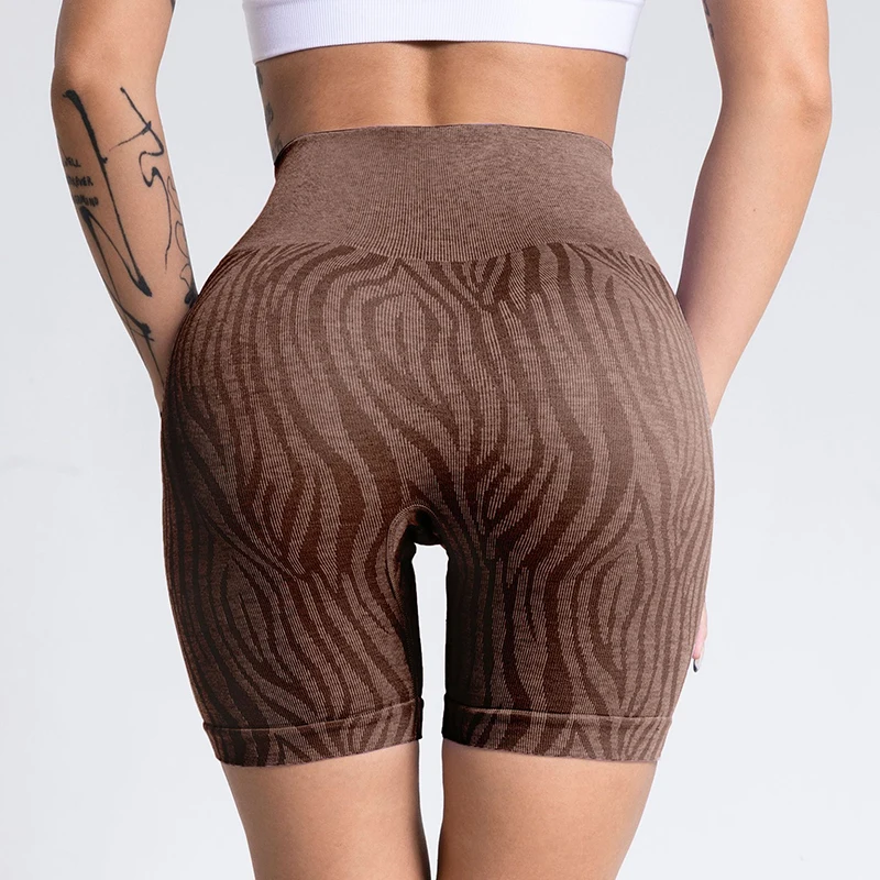 

Новые стильные бесшовные леггинсы с высокой талией, шорты для спортзала, фитнеса, йоги, шорты для занятий йогой, однотонные шорты из спандек...