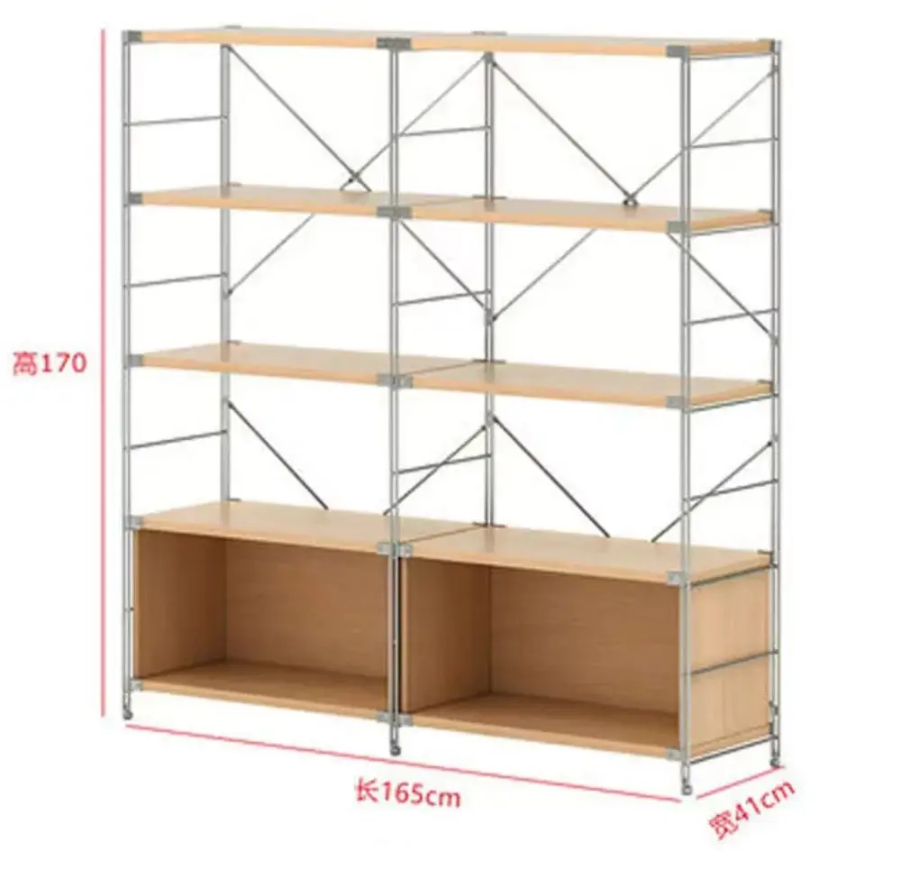 Маленькая красная книжная полка для гостиной балкона кухни по индивидуальному