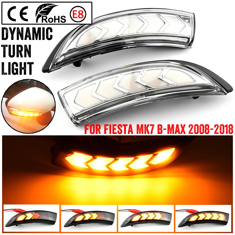 

Dynamic Blinker For FORD Fiesta MK8 2019 2020 Mk7 08-17 LED Side Wing Flowing Turn Signal Light Side Lamp Arrow