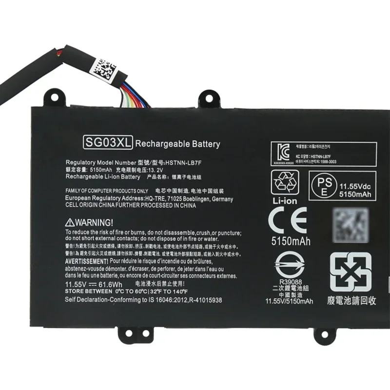 SG03XL 11 55 В 61 6 Вт Аккумулятор для ноутбука Hp Envy 17-U273CL 17-U011NR 17-U108CA 17-U110NR 17-U163CL W7D93UA W2K88UA