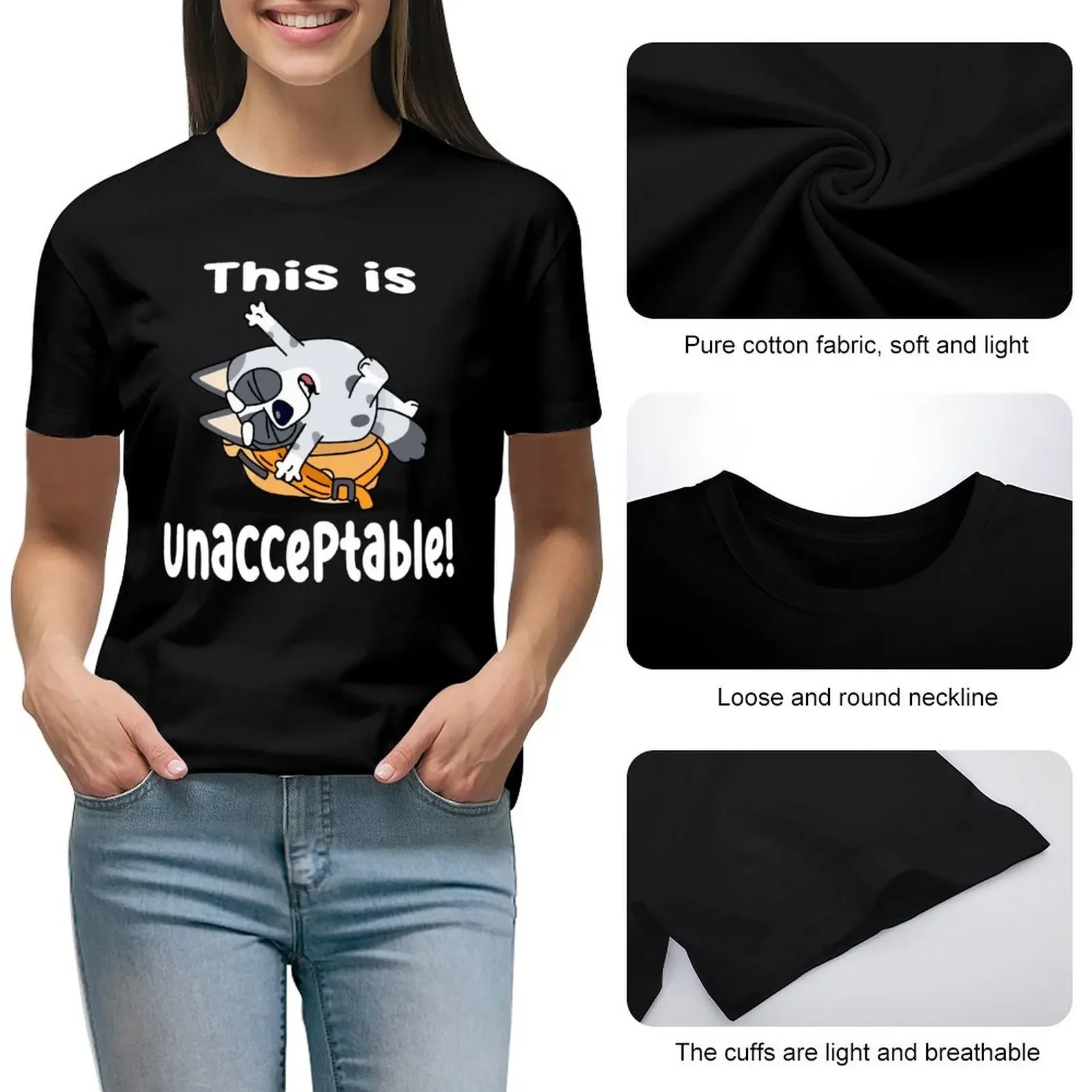 Футболка Unacceptable корейская модная рубашка с животным принтом для девочек