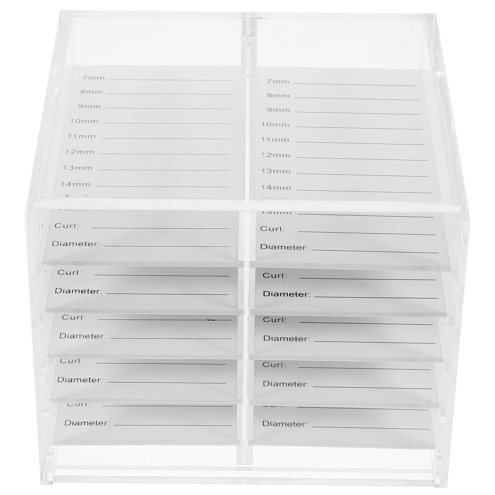 

False Lashes Convenient Eyelash Container Simple Organizer Storage Holder Acrylic Artificial Travel Case