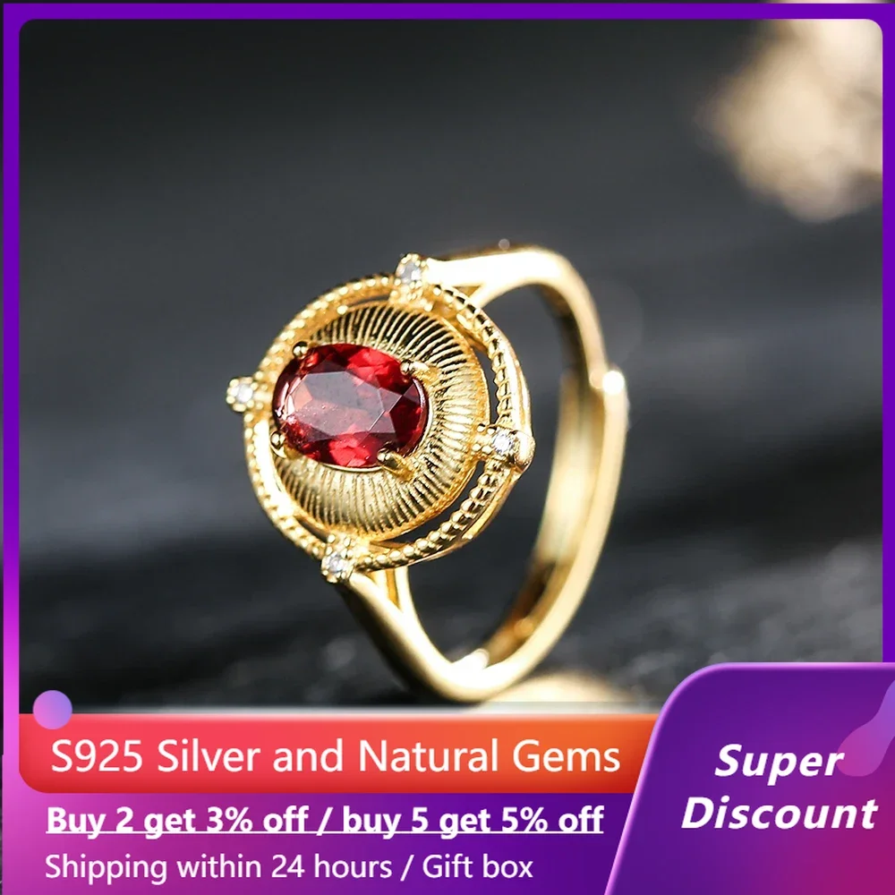 Новое женское кольцо из чистого серебра S925 позолоченное 18 карат в сочетании с