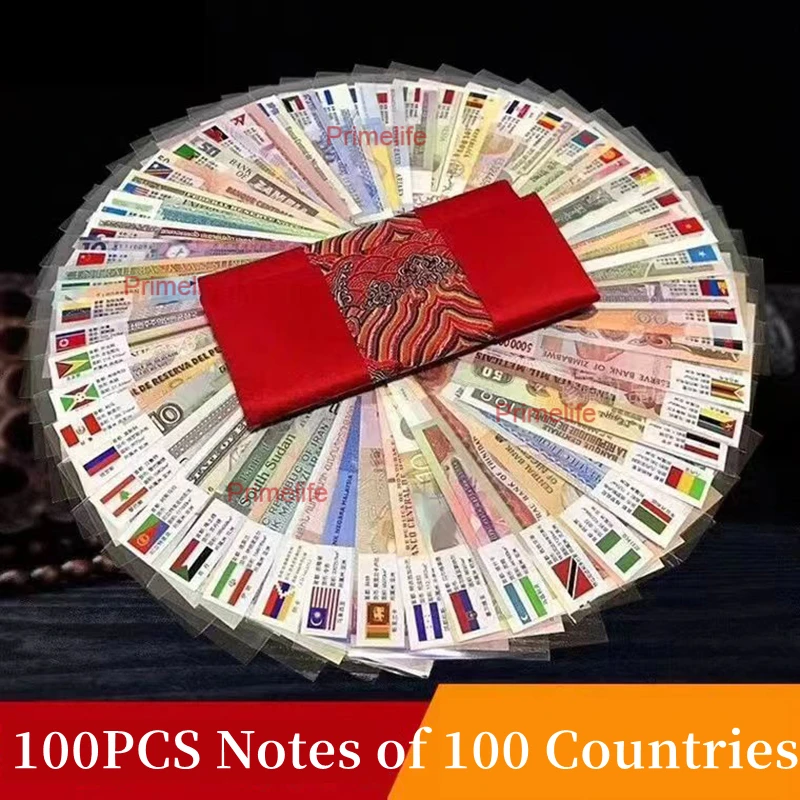 

Набор из 100 банкнот из 100 стран, банкноты в оригинальном состоянии UNC, настоящий сувенир из коллекции (без использования сейчас)