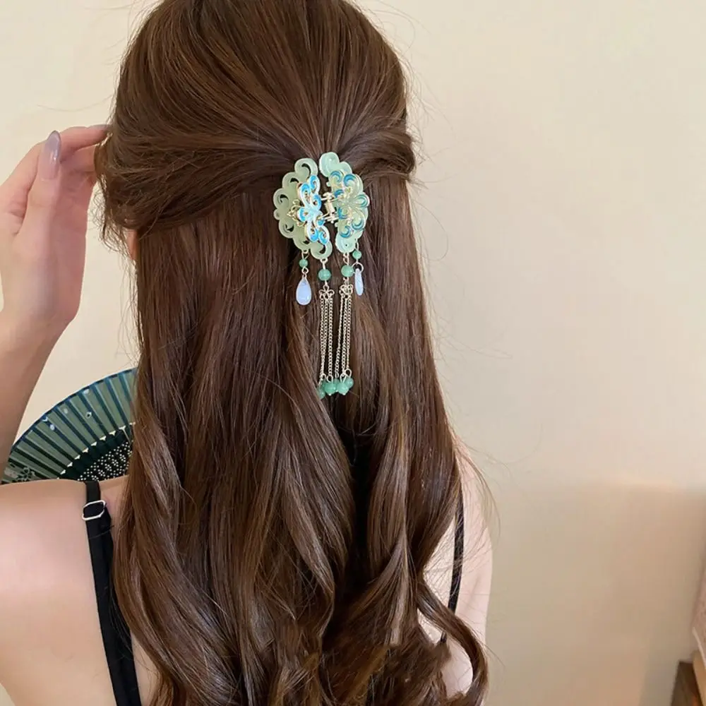 Свежие кисточки заколка для волос в форме бабочки маленькая китайском стиле