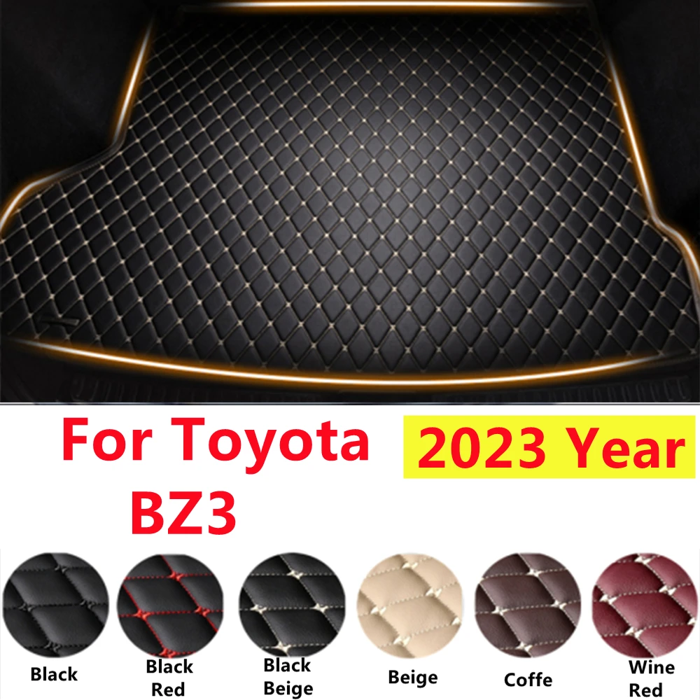 

SJ XPE кожаные автомобильные коврики для багажника на заказ, подходят для Toyota BZ3 2023 года, для всех погодных условий, водонепроницаемые коврики для багажника
