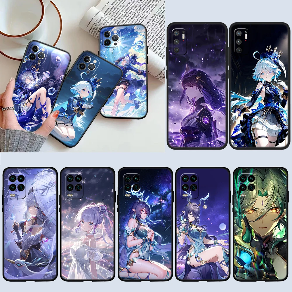 Фото Новый высококачественный чехол NH29 Genshin Impact для iPhone SE, X, XS, XR, 16E, 17, 11 Pro Max, 8, 7, 6, 6s Plus, Air №1