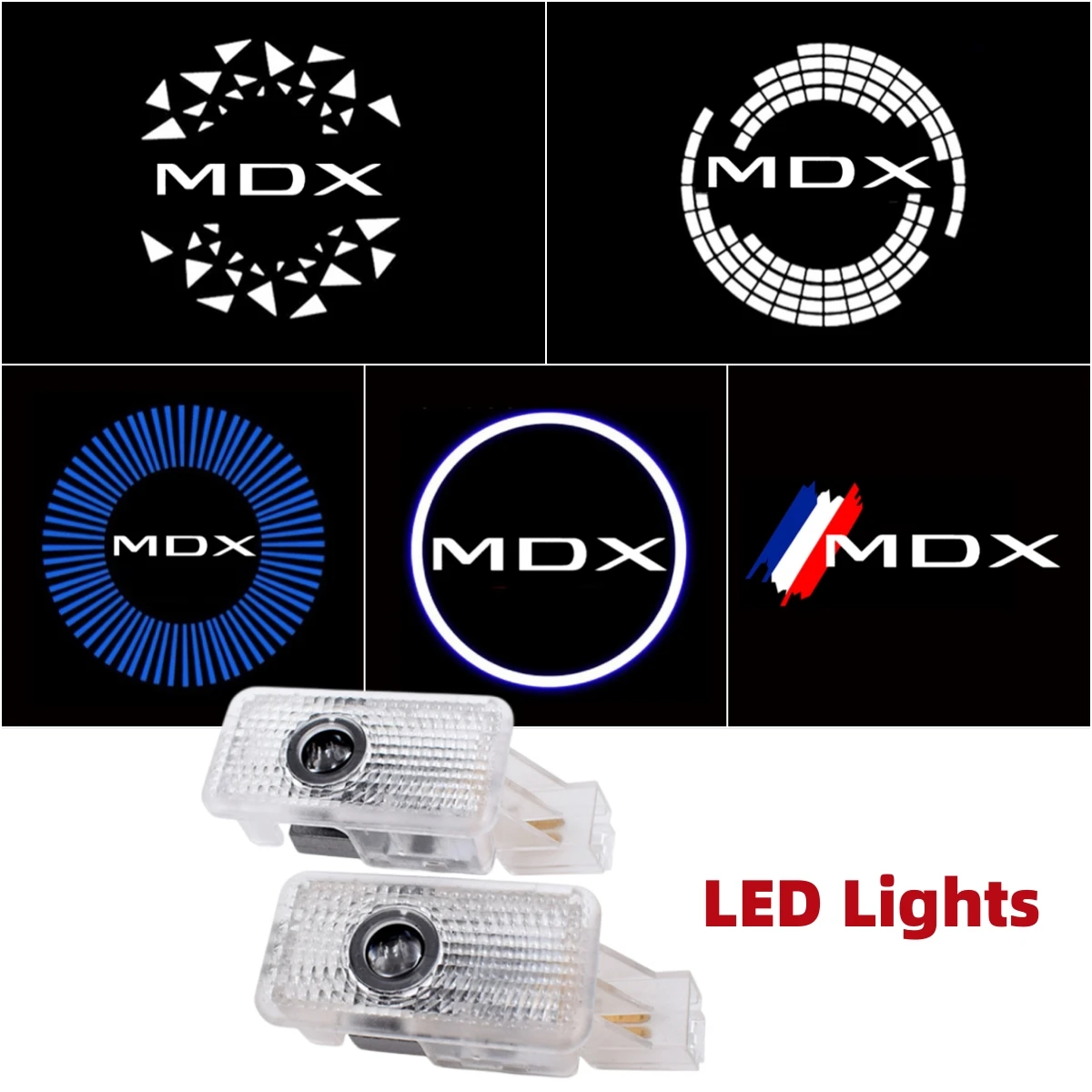 

2Pcs LED Car Door Welcome Light Logo for Acura MDX 2007-2019 2010 2013 2016 Courtesy Projector Ghost Shadow Lamp Auto Decoration