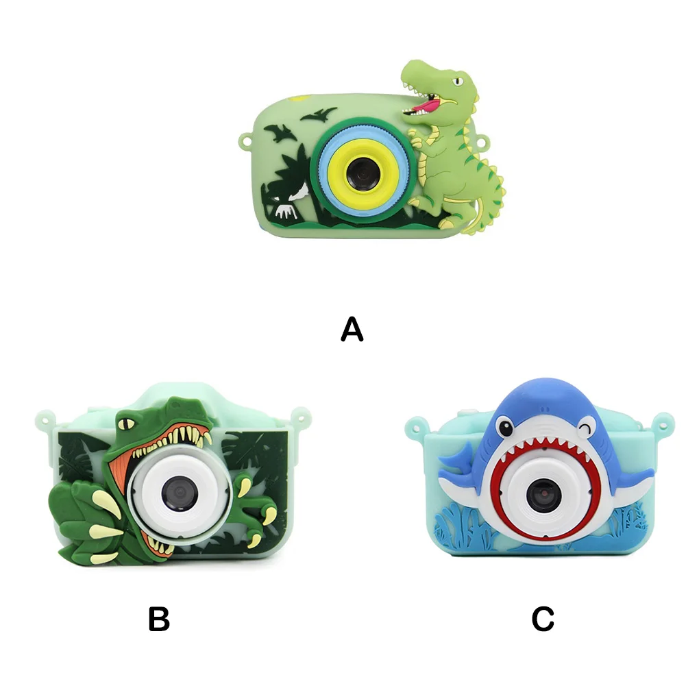 

Детская камера игрушки динозавр животные цифровые камеры высокой четкости мини милая игрушка силиконовый чехол подарок на день рождения Тип 2