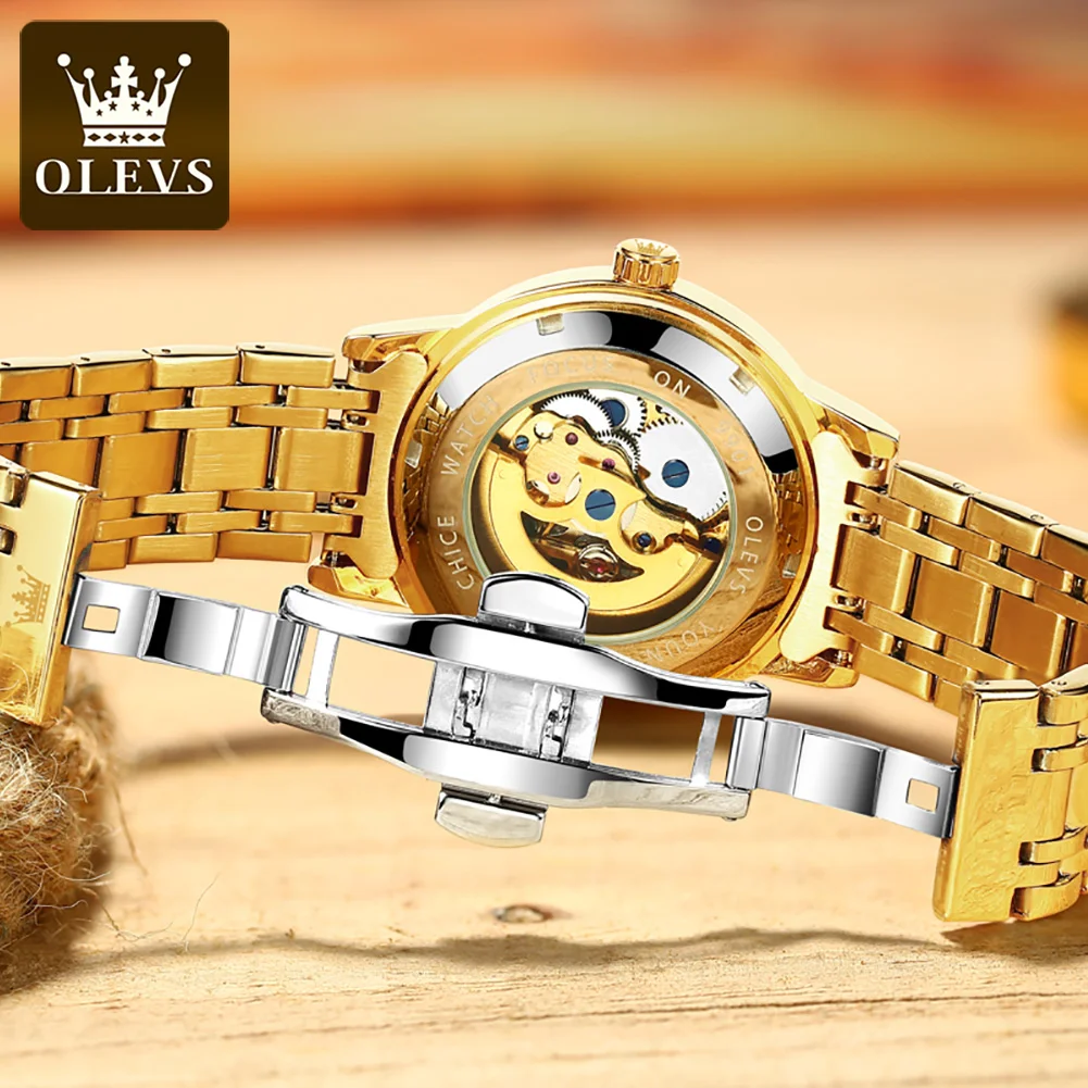 

OLEVS new foreign trade automatic mechanical watch hollowed out Tiktok men's watch