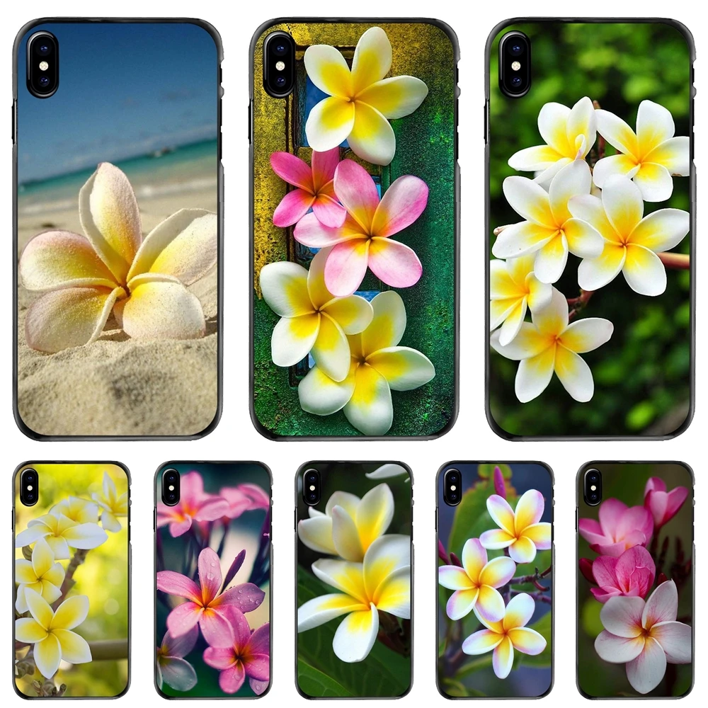 

Hard Case Cover For Apple iPhone 11 12 13 14 Pro MAX Mini 5 5S SE 6 6S 7 8 Plus 10 X XR XS Group of beautiful frangipani flowers