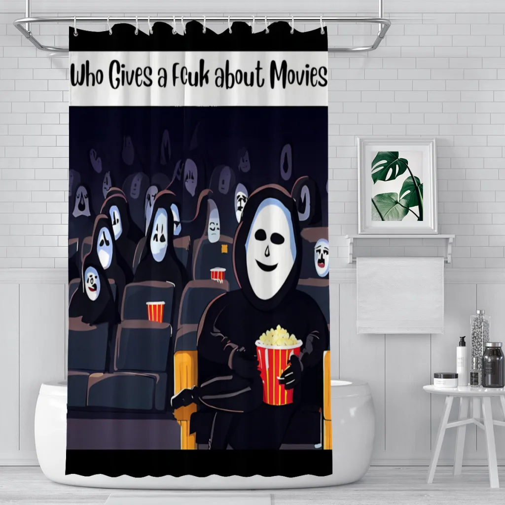 

Cute Bathroom Shower Curtains Scream Ghostface Horror Film Waterproof Partition Curtain Funny Home Decor Accessories
