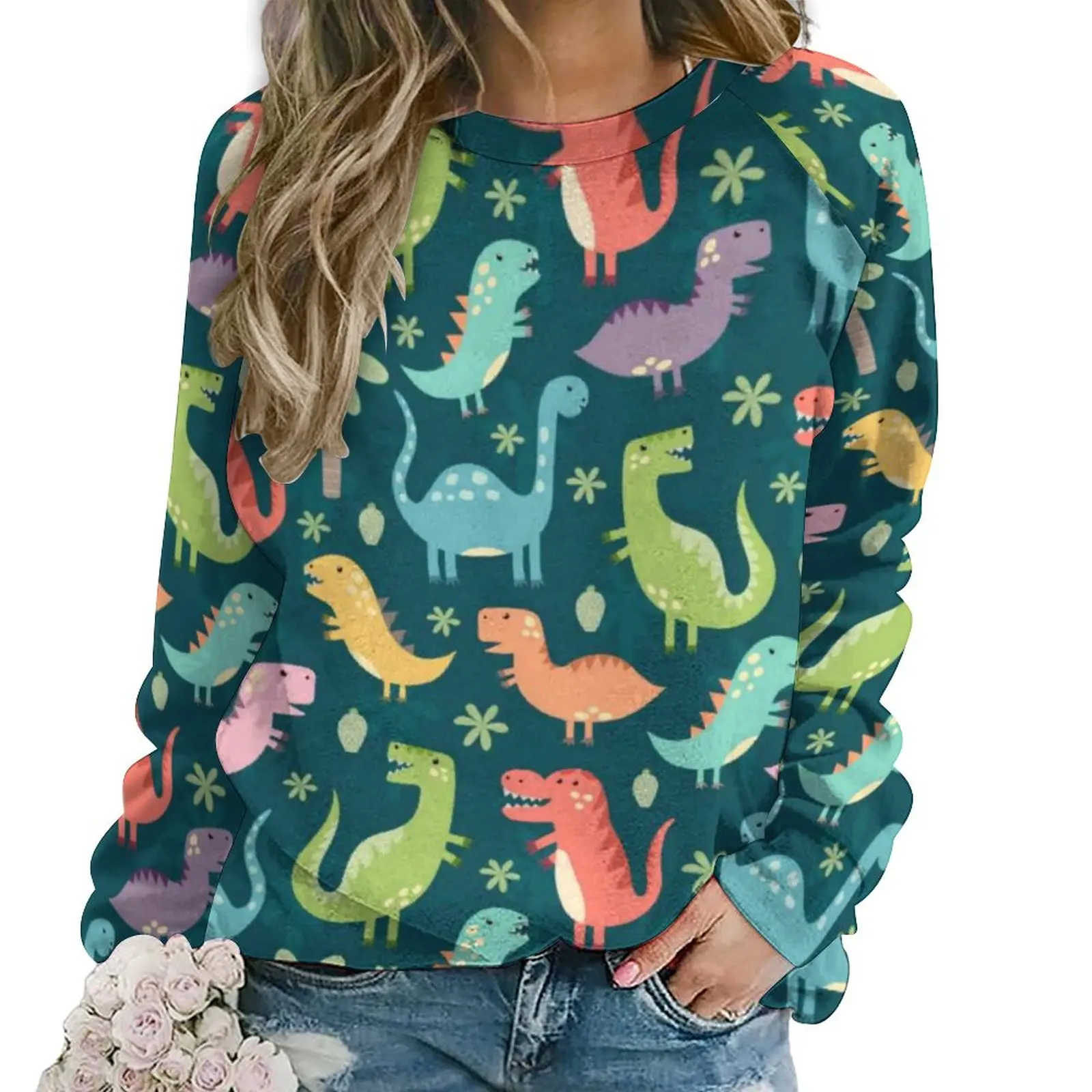 

Женская зимняя Толстовка с длинным рукавом, в стиле оверсайз