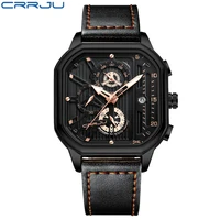 CRRJU WristWatches Quartz Luxury Sport Waterproof Watch Man Chronograph Homme+Box 2