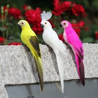 simulation parrot creative feather lawn figurine ornament animal bird outdoor garden party prop decoration miniature 25cm