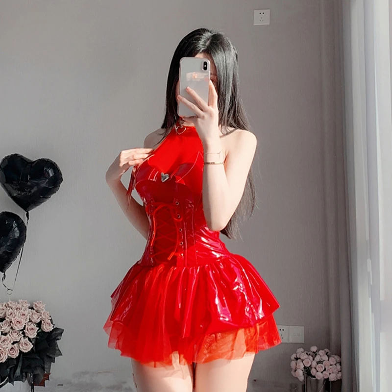 Леггинсы Из Лаковой Кожи С Дизайном Демона Сексуальный Костюм Для Косплея На