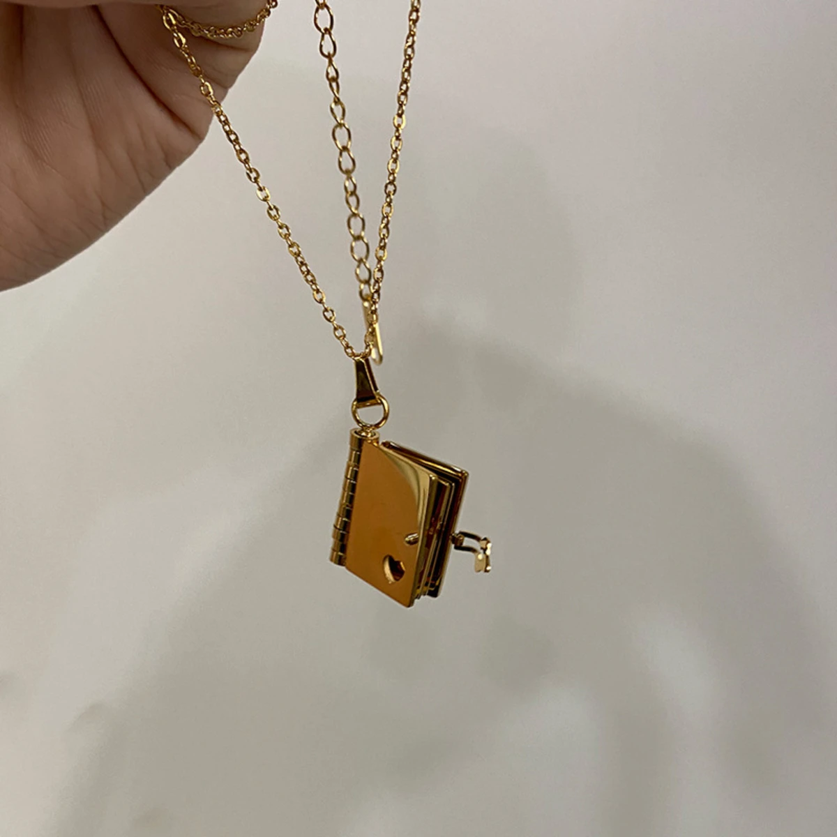 Ожерелье с подвеской в виде книги для пары из нержавеющей стали