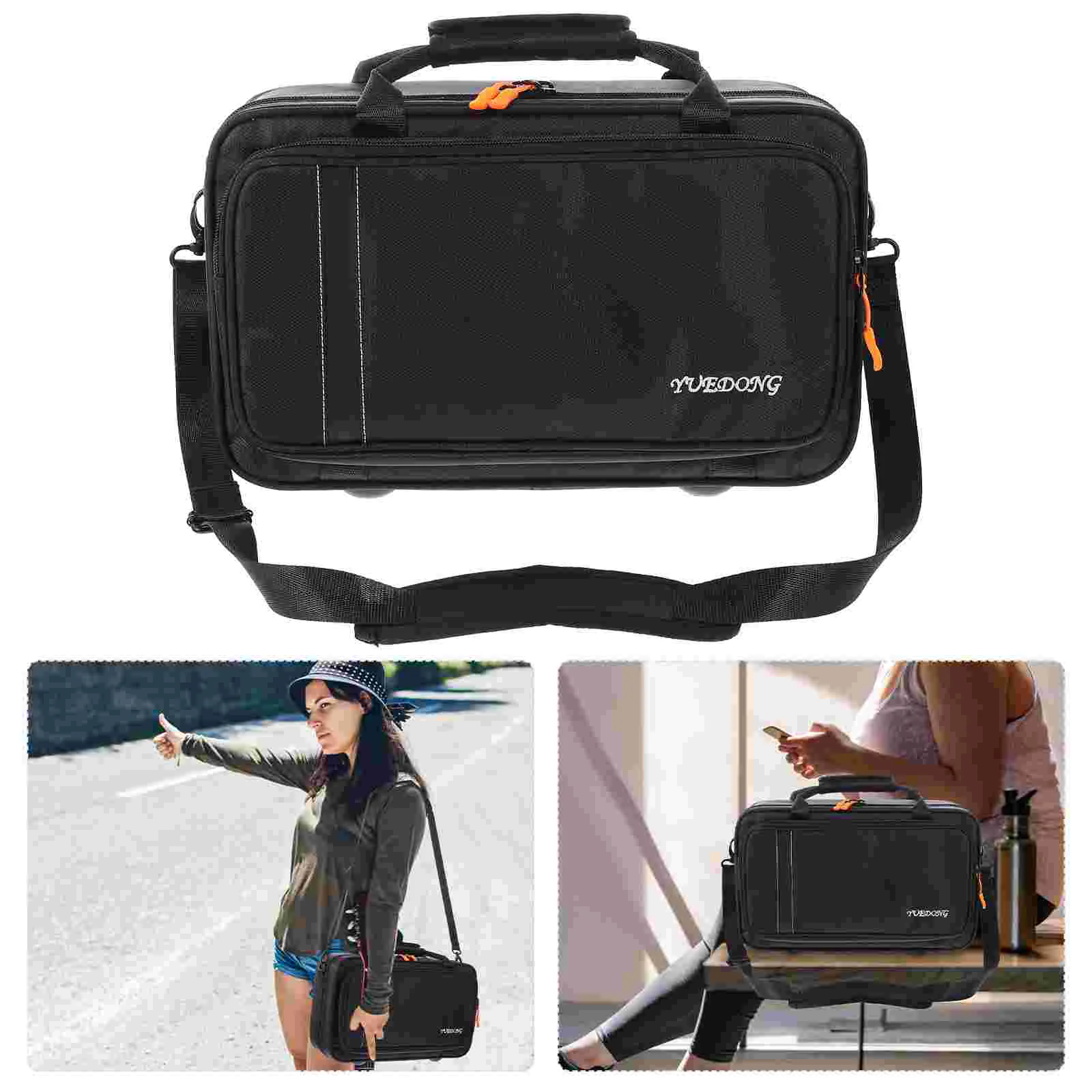 

1pc Portable Clarinet Storage Box Hard Clarinet Case Clarinet Carrying Bag (Black)