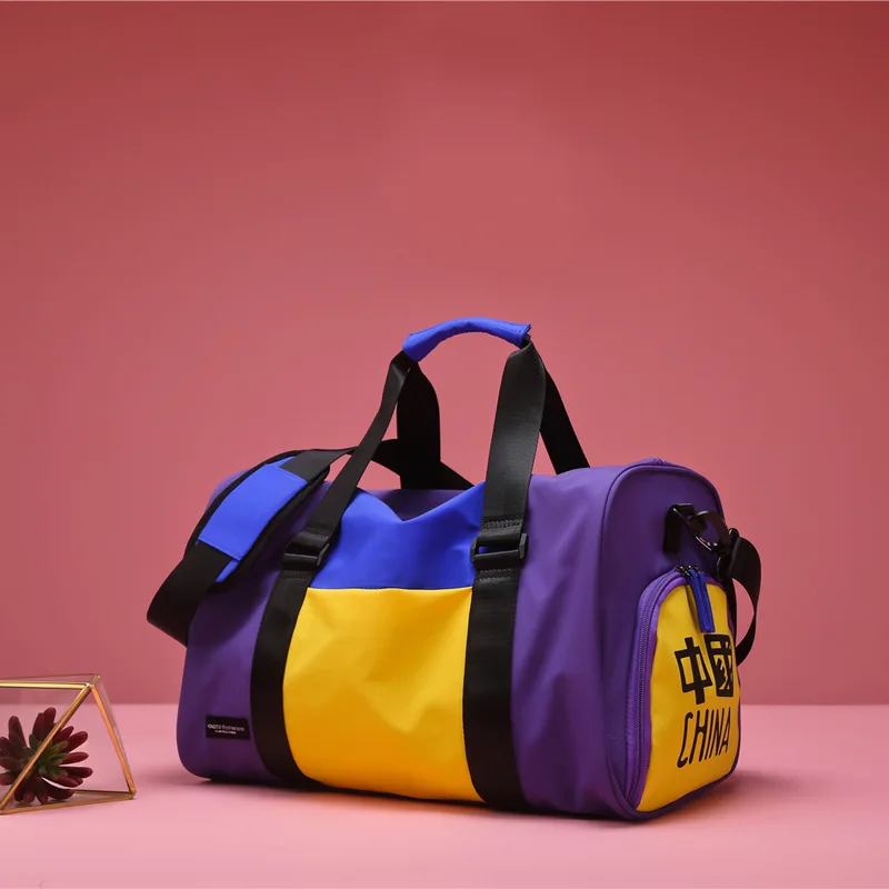 Travel Bag Packing Cubes Tote Bag Carry on Luggage Gym Bag One-shoulder Sports Bag Dry and Wet Separate Shoe Compartment Couples