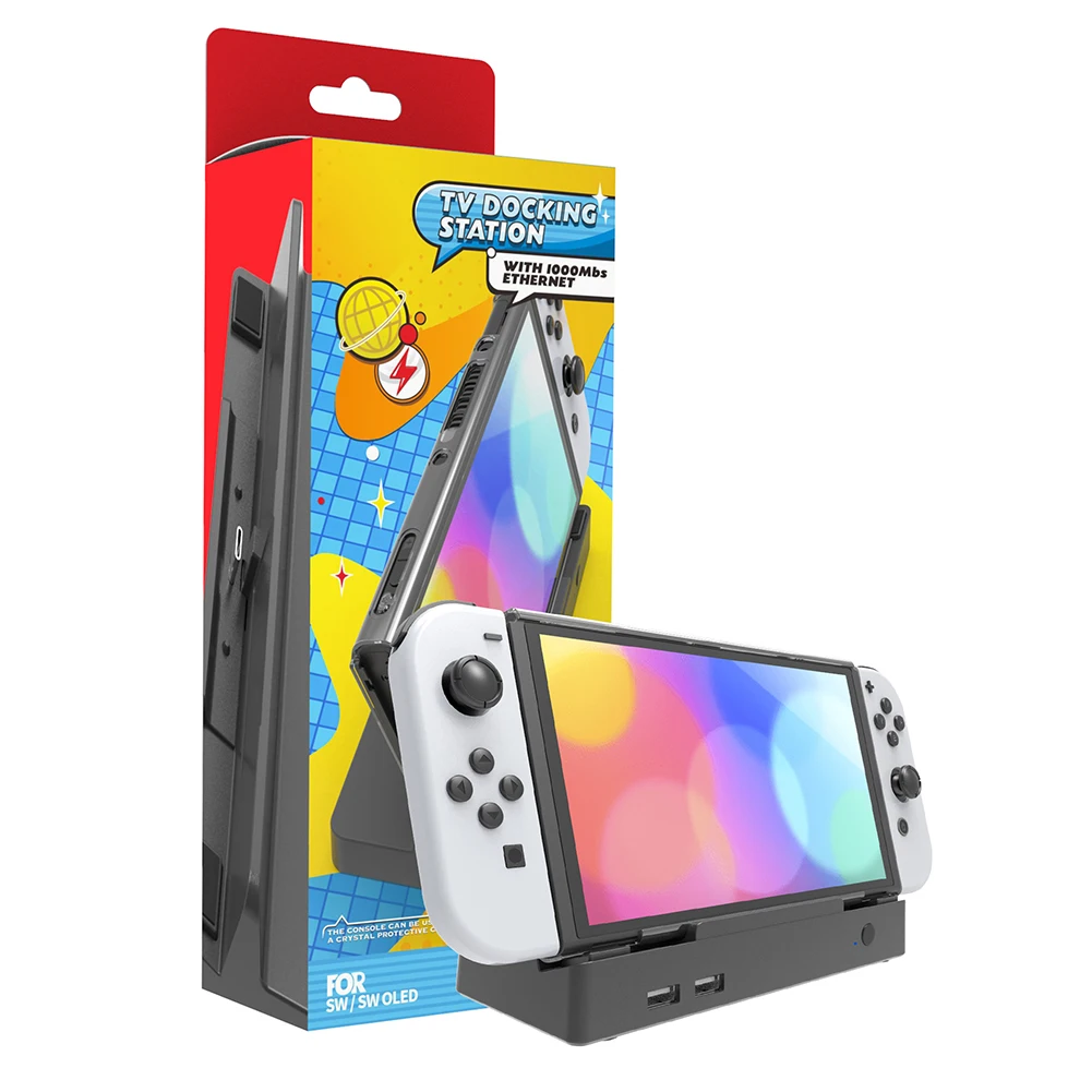 Док-станция для телевизора для Nintendo Switch /Switch OLED зарядная док-станция адаптер с USB C RJ45 4K HDMI-совместимый HD видео конвертер