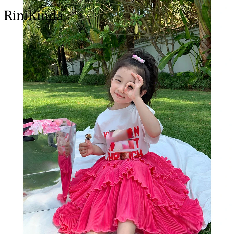 

2023 New Summer Autumn Kids Girls Skirts Fashion Solid Layers Cake Skirts Baby Girls Skirt Children Clothing for Girl
