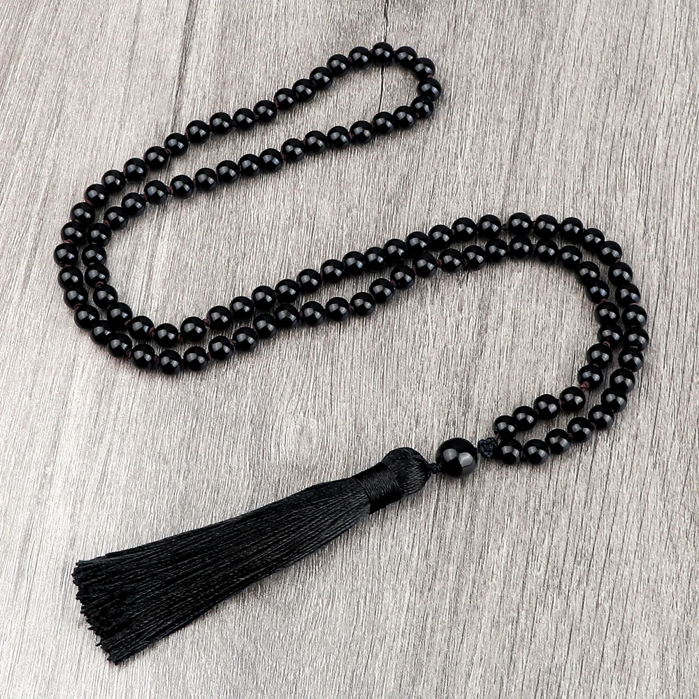 Женское Ожерелье из натурального камня тигрового глаза 6 мм 108 бусин ожерелья с