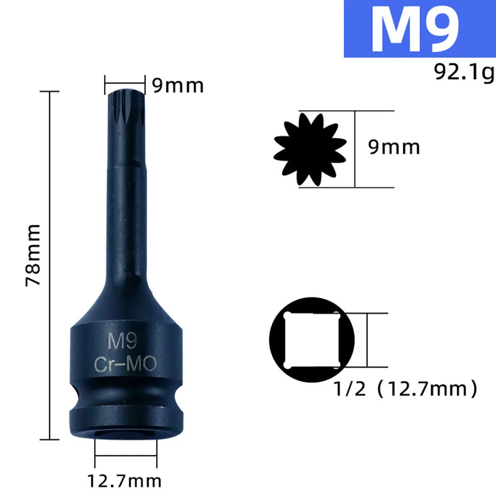 3-дюймовый M5-M19 1/2-дюймовый приводной ключ торцевой адаптер 12-точечная торцевая