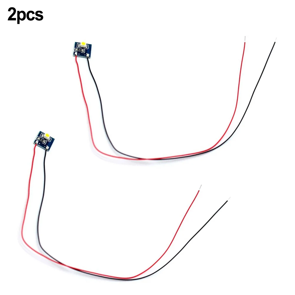 2Pcs Pre-Wired Warm White 3528 LED 12-18V For Model Railway Locomotive Headlights For HO/OO Larger Pre-Wired 10MM Cable