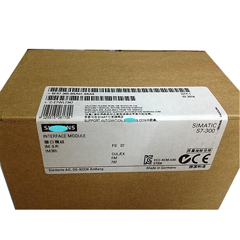 

New Original In BOX 6ES7 365-0BA01-0AA0 6ES7 365 0BA01 0AA0 {Warehouse stock} 1 Year Warranty Shipment within 24 hours