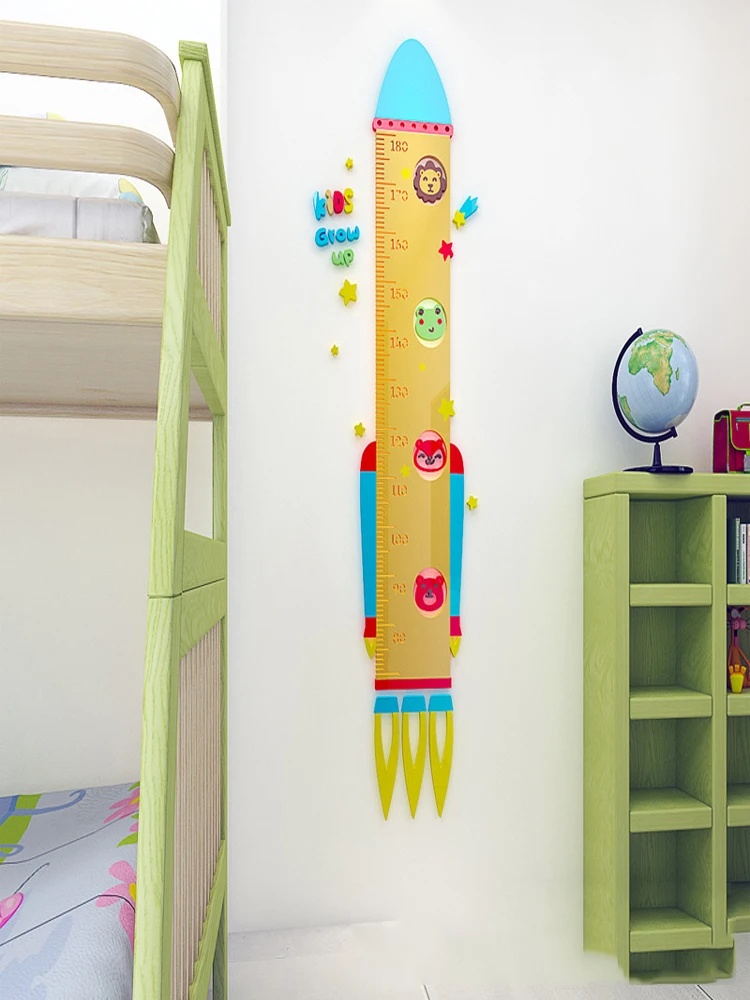 

Rocket Height Stickers 3D Three-Dimensional Acrylic Custom Children's Baby Room Stickers