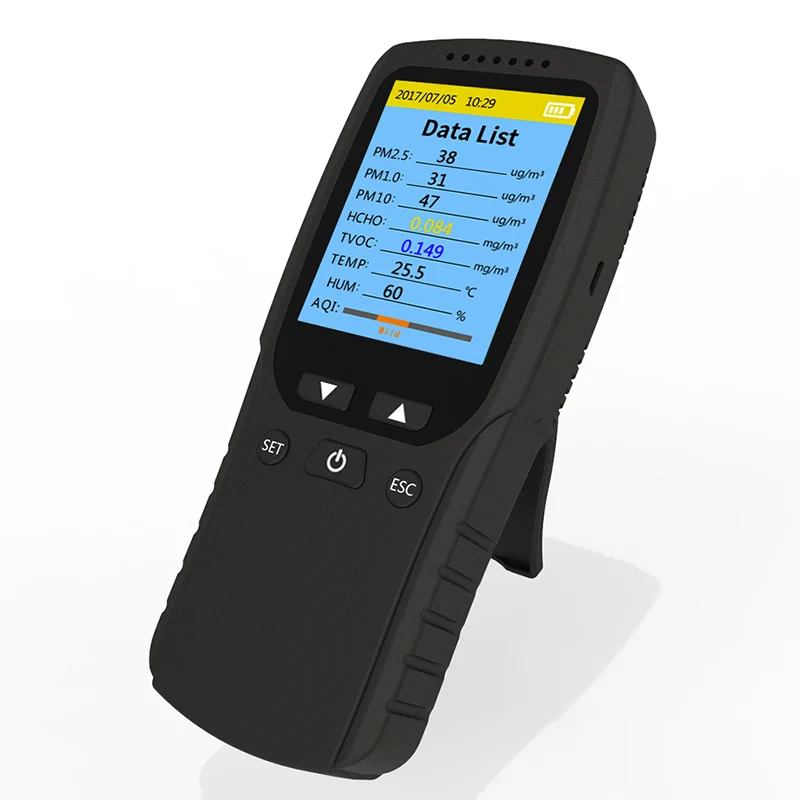 

Multifunctional Air Quality Monitor Indoor Air Pollution Meter Micro Dust Tester Formaldehyde PM2.5/PM1.0 /PM10