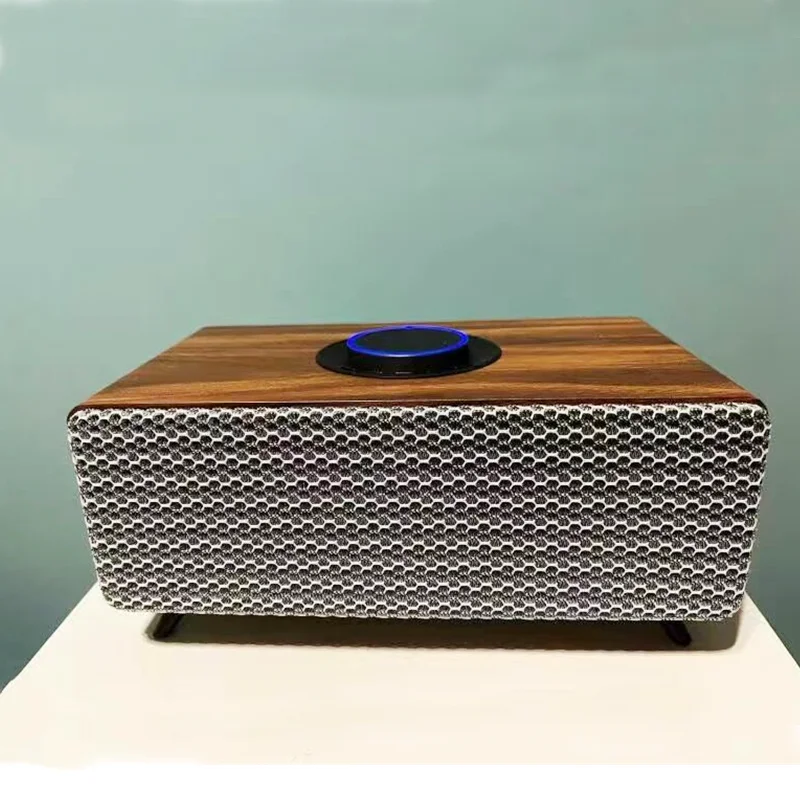 

Retro Wood Bluetooth Speaker TWS Surround Stereo Wireless Subwoofer Portable Home High End Desktop Computer Sound Box AUX Audio