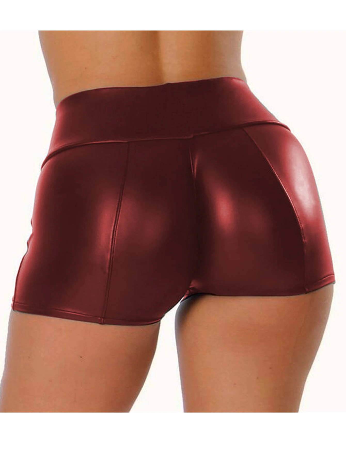 Сексуальные черные модные летние кожаные шорты женская одежда короткие из