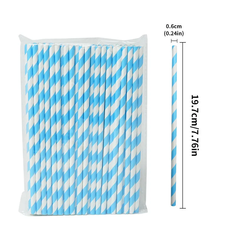 

Бумажные соломинки для напитков, розовые, синие