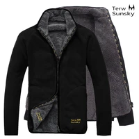 outdoor autumn winter mens hiking fleece jacket windproof thermal thickness double side wear camping sports coat male clothing
