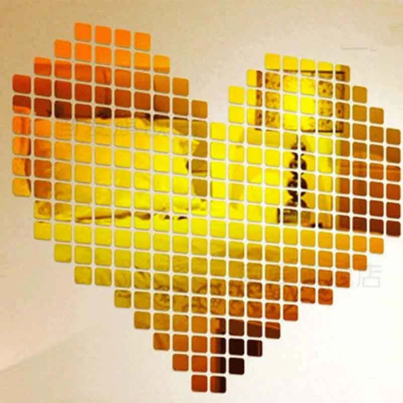 

100pcs New Mirror Wall Sticker Custom Decoration Small Square Room Decor Stick on Art Decor for Bathroom Eapejos Decorativos