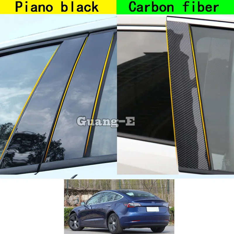 

Для Tesla Model 3 2018 2019 2020 2021 2022 автомобильный Поликарбонат материал столб покрытие двери отделка окна молдинговая наклейка