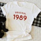 Оригинальные футболки 1989, Женская хлопковая футболка, подарок на день рождения 33 года, хлопковая футболка, детские подарки для дочери, женская футболка с графическим рисунком